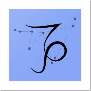 Capricorn - Zodiac Sign Symbol and Constellation Posters and Art